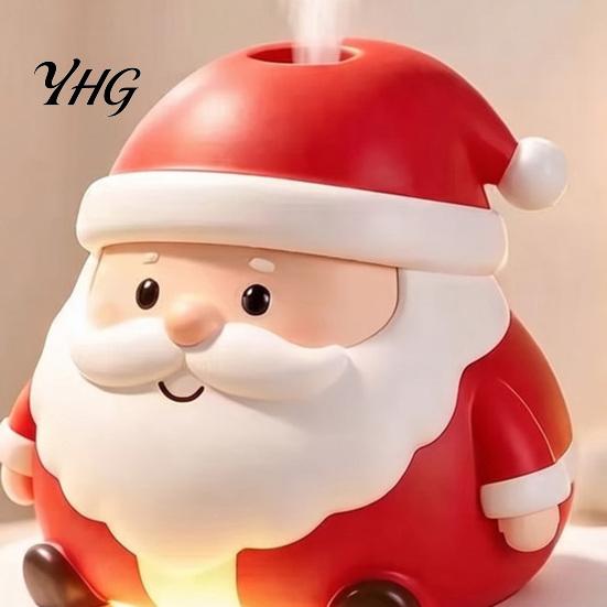 Christmas Table Decoration Santa Claus Humidifier, Mini Cool Mist Resin Atmosphere Night Light Humidifier with LED for Car Bedroom Home Office Silent