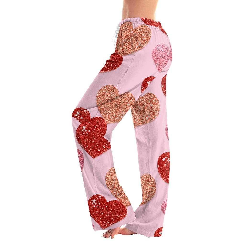 Women's Drawstring  Printed Casual Pants