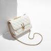 New Genuine Leather Women's Bag Diamond Grid Chain Bag Trendy and Fashionable Women's Single Shoulder Diagonal Cross Bag