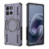 For Motorola Moto G86 Power 5G Magnetic Case Butterfly Armor Hollow Heat Dissipation PC+TPU Phone Cover