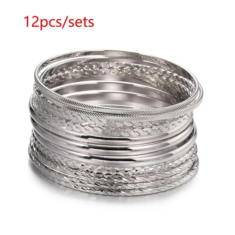 New Fashion Boho Punk 10Pcs/Sets Cuff Bracelets & Bangles For Women Love Pulseiras Bangle Set Feminina Jewelry Charm Gifts