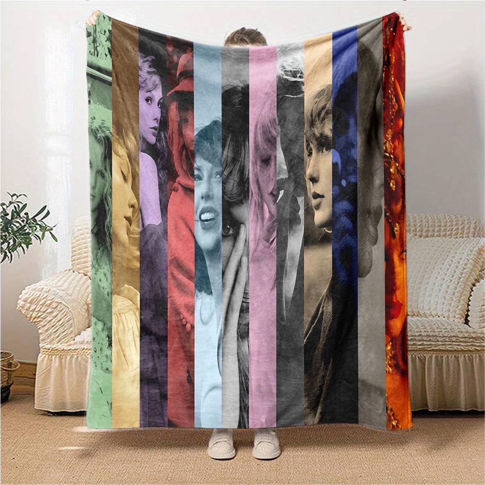 Colorful Portraits Women Blanket Soft Throw Blanket For Home Bedroom Bed Sofa Travel Office Solid Christmas Blanket