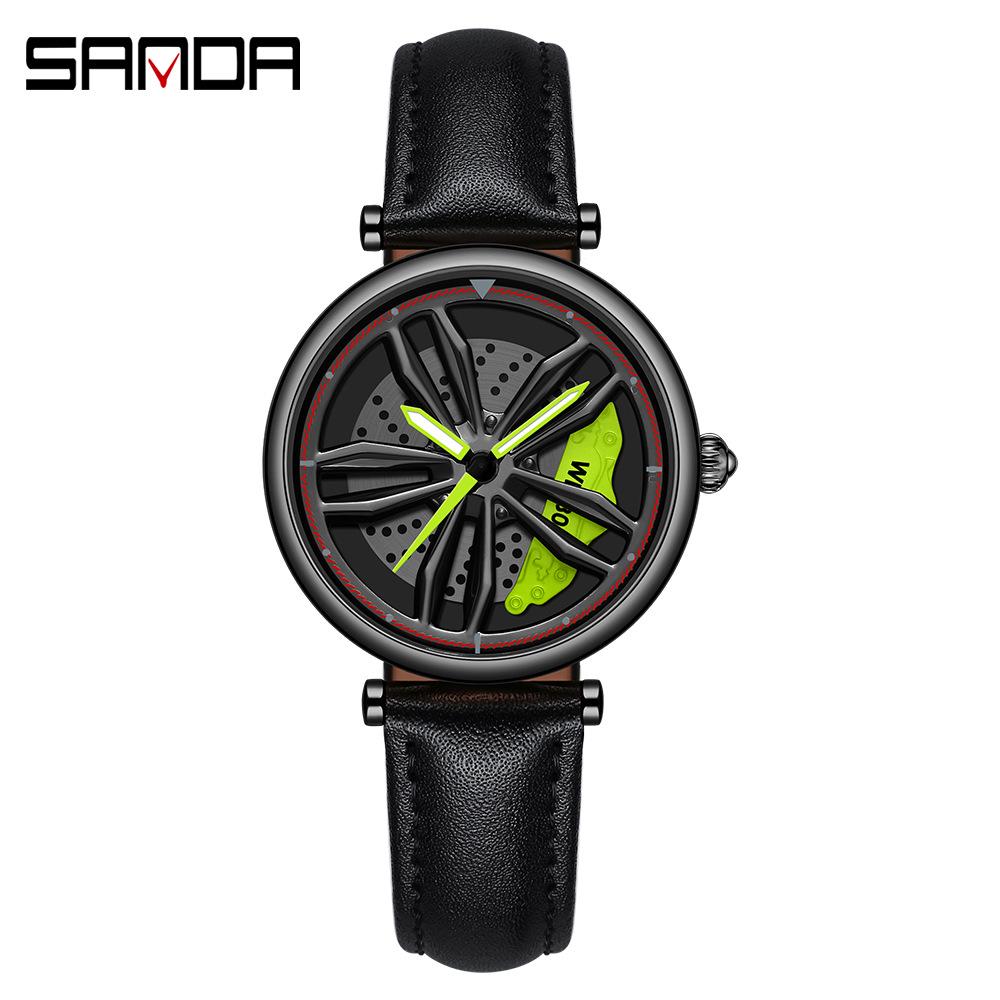 Sanda Meilleure Vente 1088 Montre pour Adolescent: Personnalisé, Cadran Rotatif 3D, Tendance, Quartz Étanche.