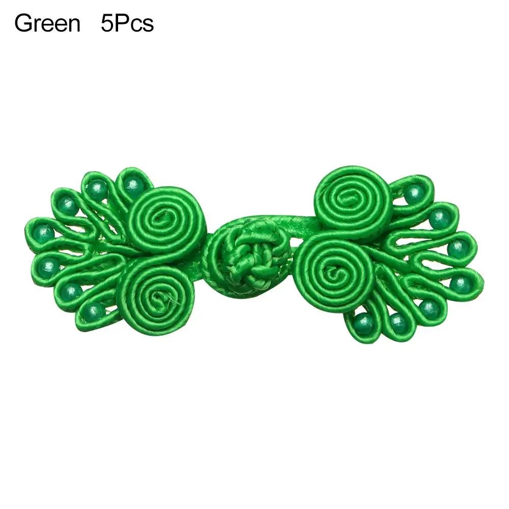 5Pcs Nylon Buttons Chinese Knot Button Chinese Handmade Cheongsam Buttons Knot Fastener Closures DIY Sewing Clothing Accessories