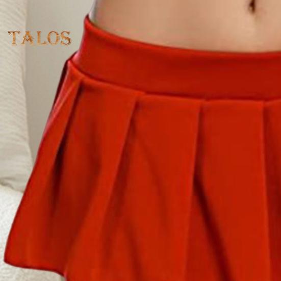 Σέξι φούστα με χαμηλοκάβαλο, μονόχρωμη πλισέ φούστα, πολύ κοντή φούστα σε γραμμή Α, για πάρτι, νυχτερινό κέντρο, μικροσκοπική φούστα