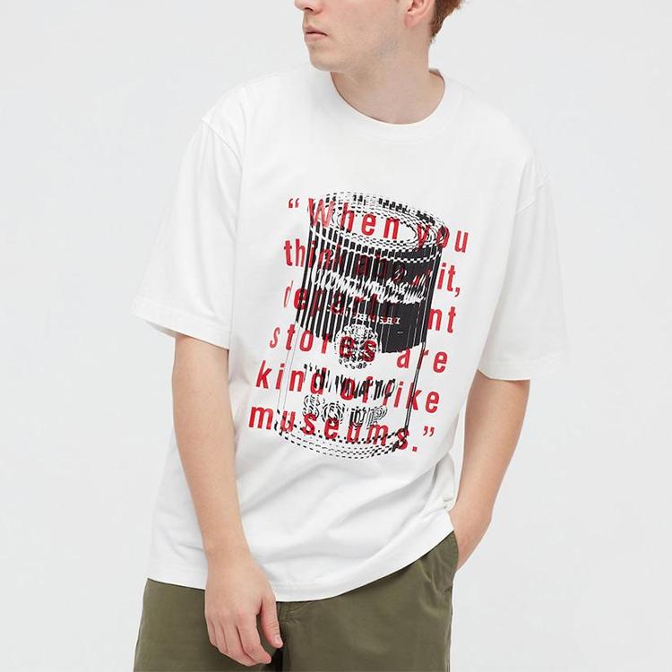 Uniqlo X Warhol X Kawamura Collaboration Printed Crew Neck Short Sleeve T-Shirt Unisex Tops White 438018-00