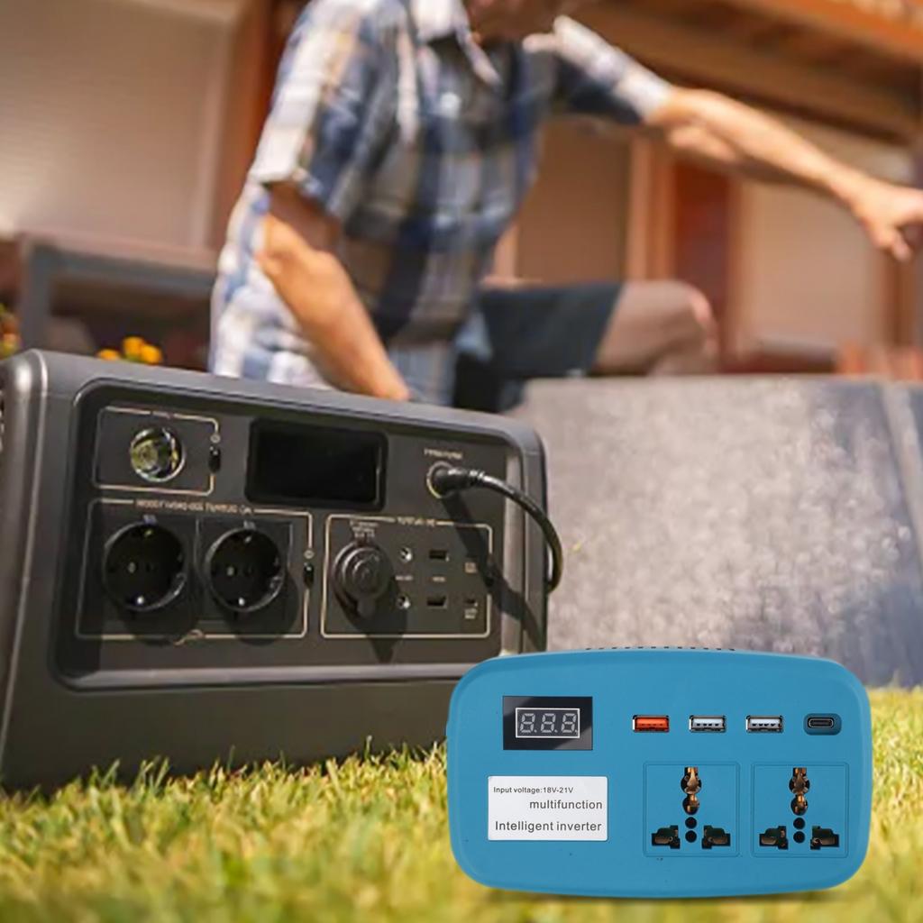 Smart Performance DC to AC Inverter with Compact Design for Travel