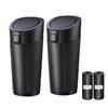Car Trash Can With Lid, 2 Packs Leakproof Vehicle Garbage Bin, Compact Cup Holder Design, Includes 40 Trash Bags, Ideal For Car, Truck, Home, Office,