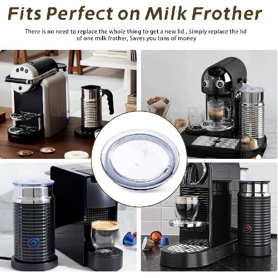 93271 Replacement for Nespresso Aeroccino 3 3R Milk Frother Lid Cover Seal, Lid Cover/Milk Frother Lid Cover fit Parts MS-623697 and 3593 & 3594