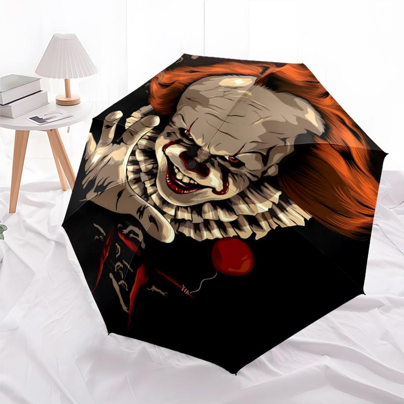 1pc Pennywise1 Umbrella, Sun Protection, And UV Shielding. It Has Eight Sturdy Ribs for Outdoor Use And Perfect Gift