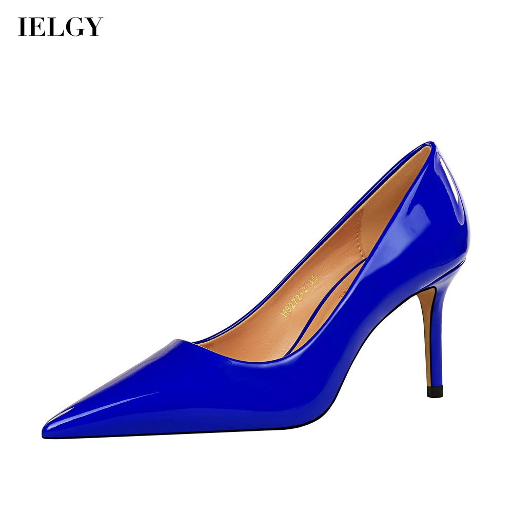 

IELGY Party Блестящая лакированная кожа Женские заостренные высокие каблуки Сексуальный Стильный Мягкий Профессионал Простой Тонкий Мелкий рот