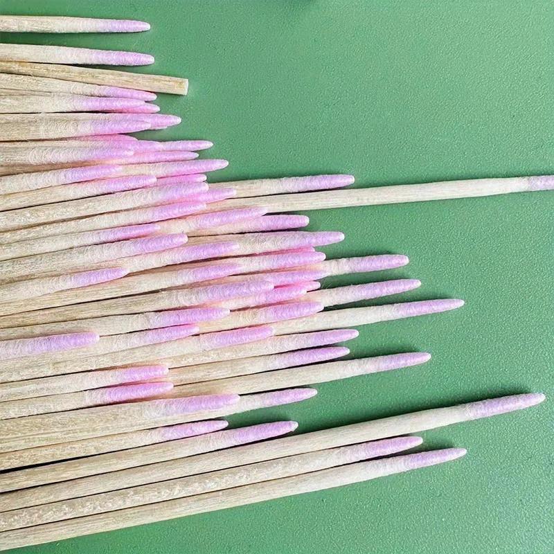 Unscented Cotton Swabs 10cm 3.94in with Precise Pointed Multi-purpose precision wooden swabs Gentle Make-up Removal, and Portable Nail Polish Remover