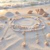 Bohemian Pearl Shell Belly Chain For Women Double Layer Conch Scallops Metal Tassel Waist Belt Summer Beach Bikini Body Jewelry