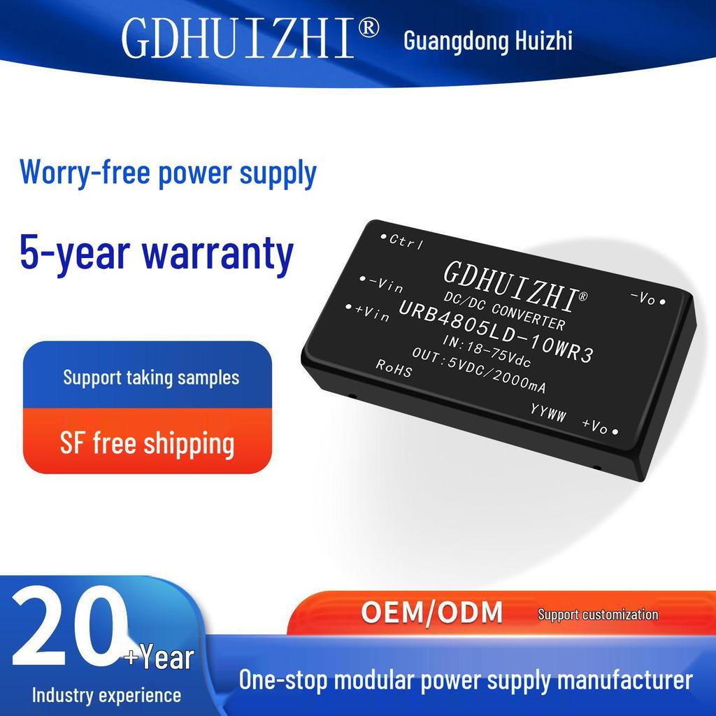 URB4805LD-10WR3 DC-DC Buck Module: 48V to 5V Isolated Regulated Power Supply