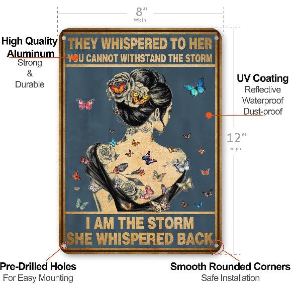 HYBLOM pirational Quote Motivational Wall Art - Hippie Boho Home Decor Sign - Positive Encouragement Gifts for Women Girls Office Bedroom Poster