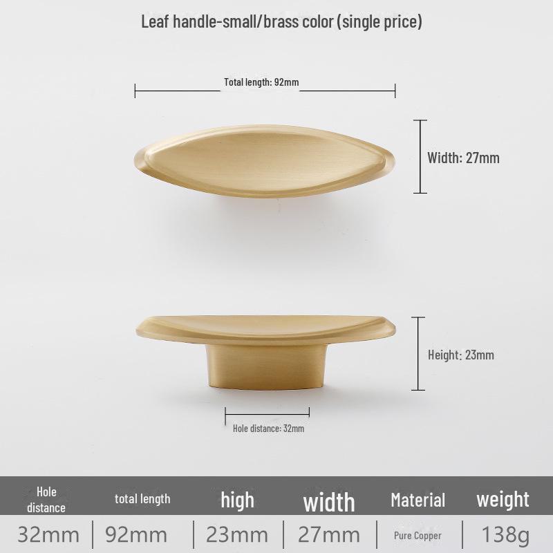 

Ручка для шкафа Nordic Luxury Brass с кленовым листом — в стиле ретро-американской INS.