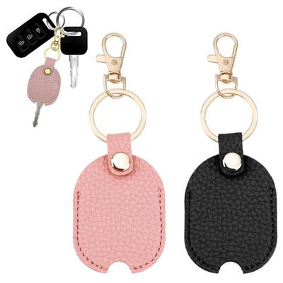 [SYSPDM] Keychain Case Leather Keychain Silicone Case with Lid PU