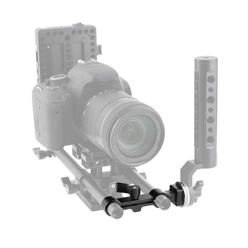Leichter 15mm Stangenklemme Railblock für DSLR-Kamera 15mm Schienenstützsystem Universelle DSLR-Kamerabasisplatte Ersatz