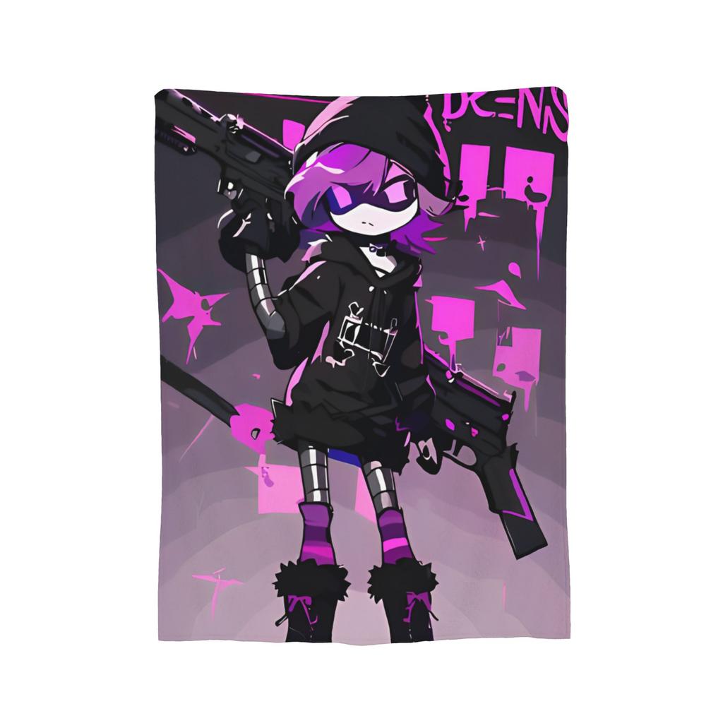 Uzi Doorman Murder Drones  Blankets Fleece  Winter   Multifunction Lightweight Throw Blanket for Bedding Car Bedding Throws