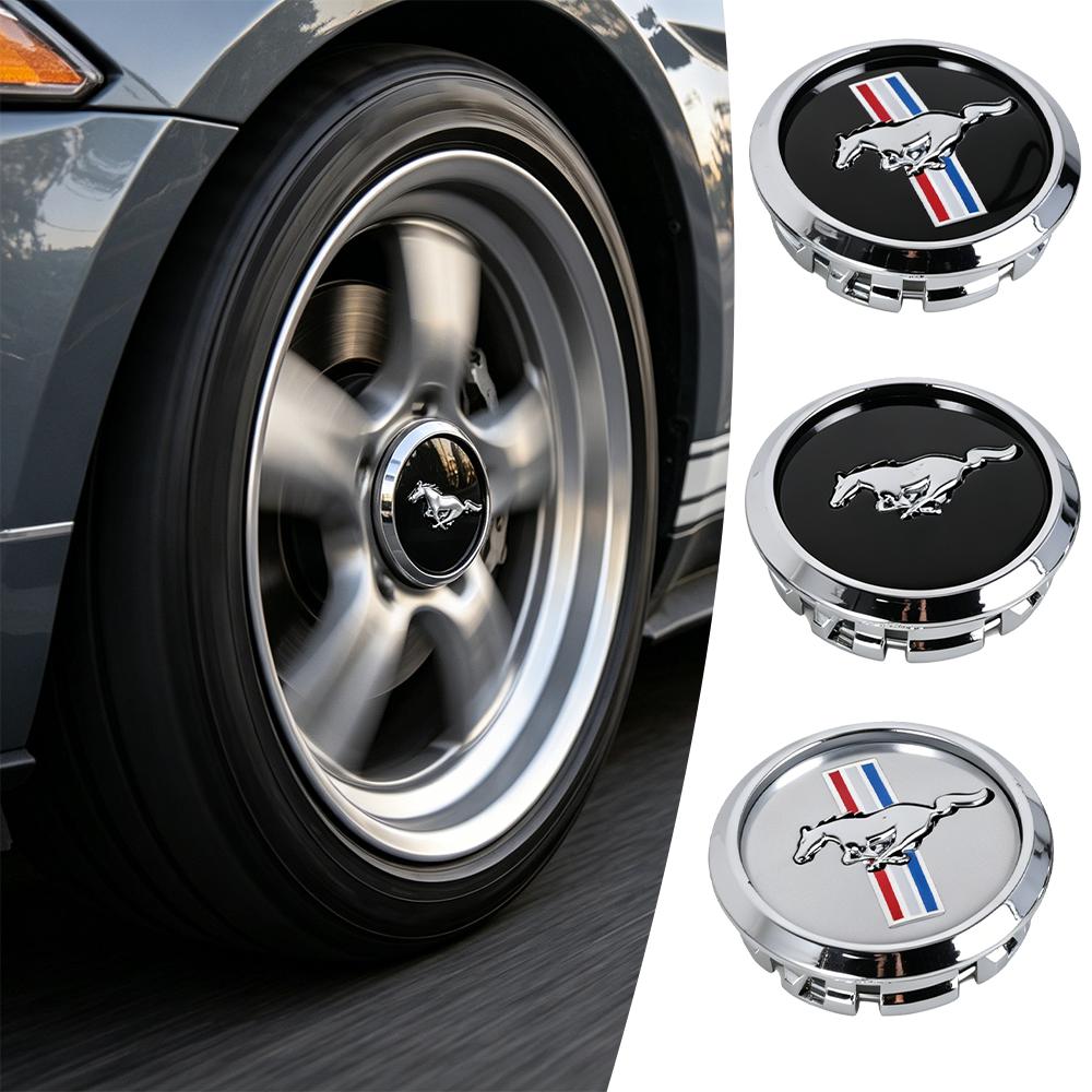 4Pcs 68mm Car Wheel Center Hub Badge Caps Tire Hubcap Auto Accessories For Ford Mustang Focus Fiesta Mondeo Kuga Ranger Shelby