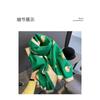 Women S High Grade Thick Warm Faux Cashmere Scarf Green Bird Pattern Air Conditioning Shawl Long Neck Wrap