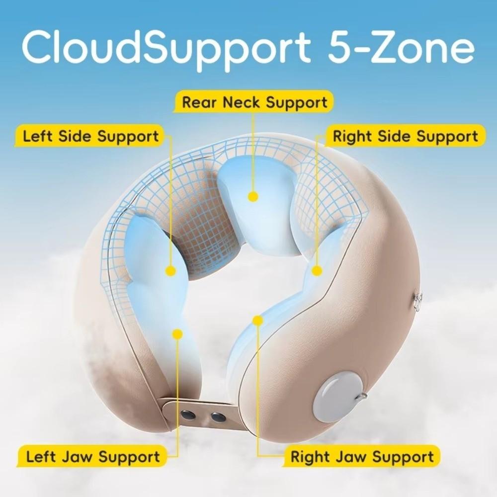 Adjustable Firmness Travel Neck Pillow Inflatable Office Napping Pillow Cloud Neck Pillow Home Use
