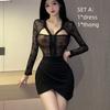 Sexy Office Lady Cosplay Costumes Women Sexy Lingerie Stewardess Outfit Secretary Bra Open Uniform See-through Club Wear Dress