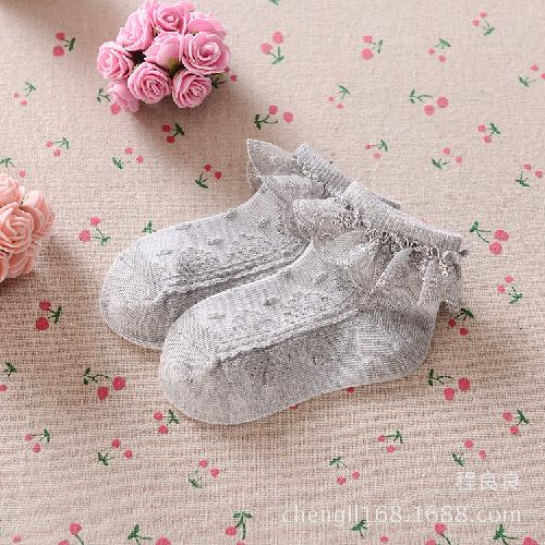 Baby Socks Spring Andautumn Styles Children's Socks Lace Socks Class A Cotton Mid-calf Socks Girls' Short Socks Infants and Toddlers 0-5 Years Old