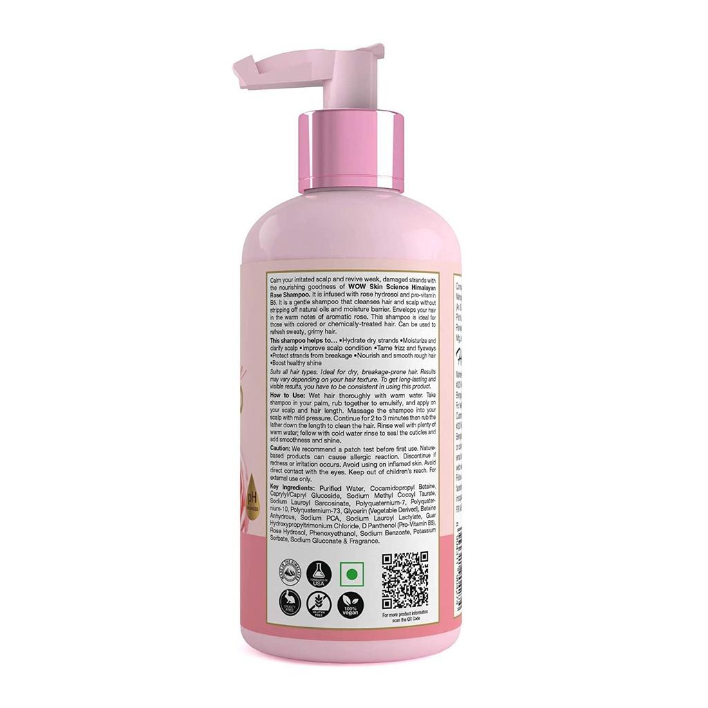 Shampoing Rose de l'Himalaya (300ml), Shampooing Rose de l'Himalaya WOW Skin Science