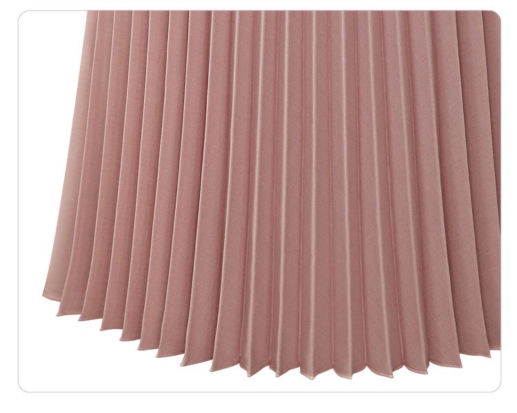 Gonna midi plissettata in chiffon europeo con elastico in vita