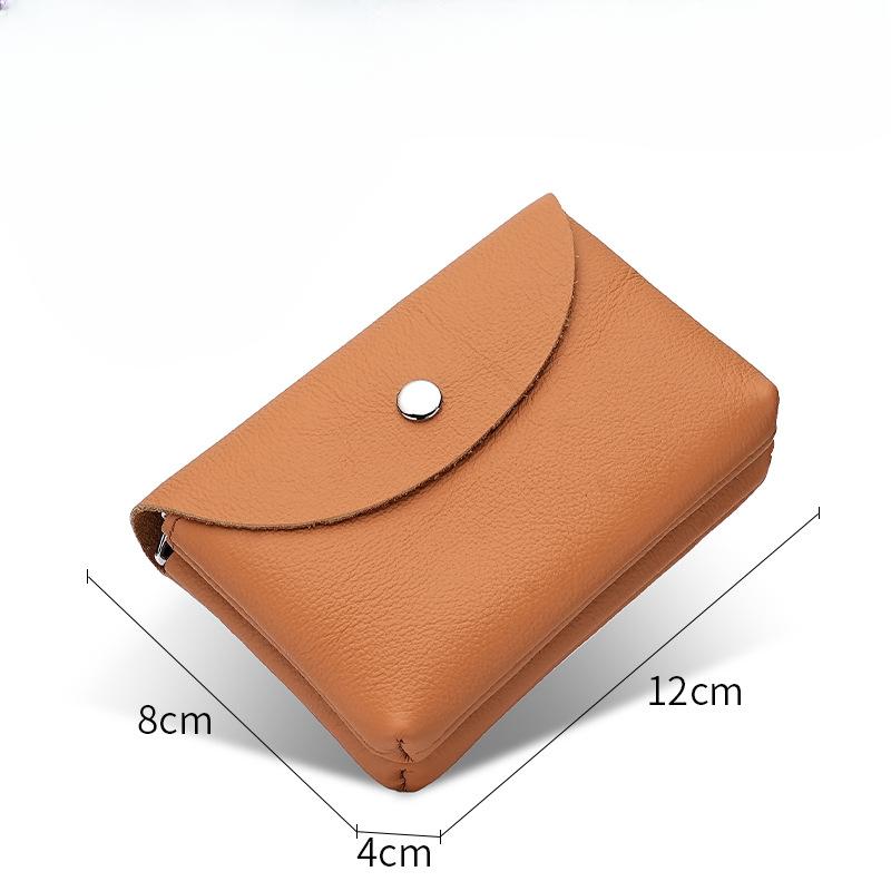 Fashion Women's Double Purse Leather Short Purse Small Coin Purse Key Storage Bag