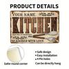Personalized Retro Kitchen Tin Sign Home Wall Decor