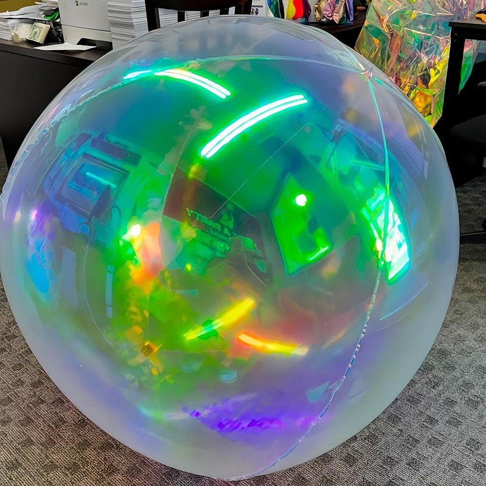 Regenbogen Holographisch Transparente Ballons 10/12/22/32/50 Zoll Aufblasbarer Ballon Event Geburtstag