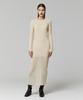 LADY VOLUME Cutting Line Slim Knit T-Shirt_Beige