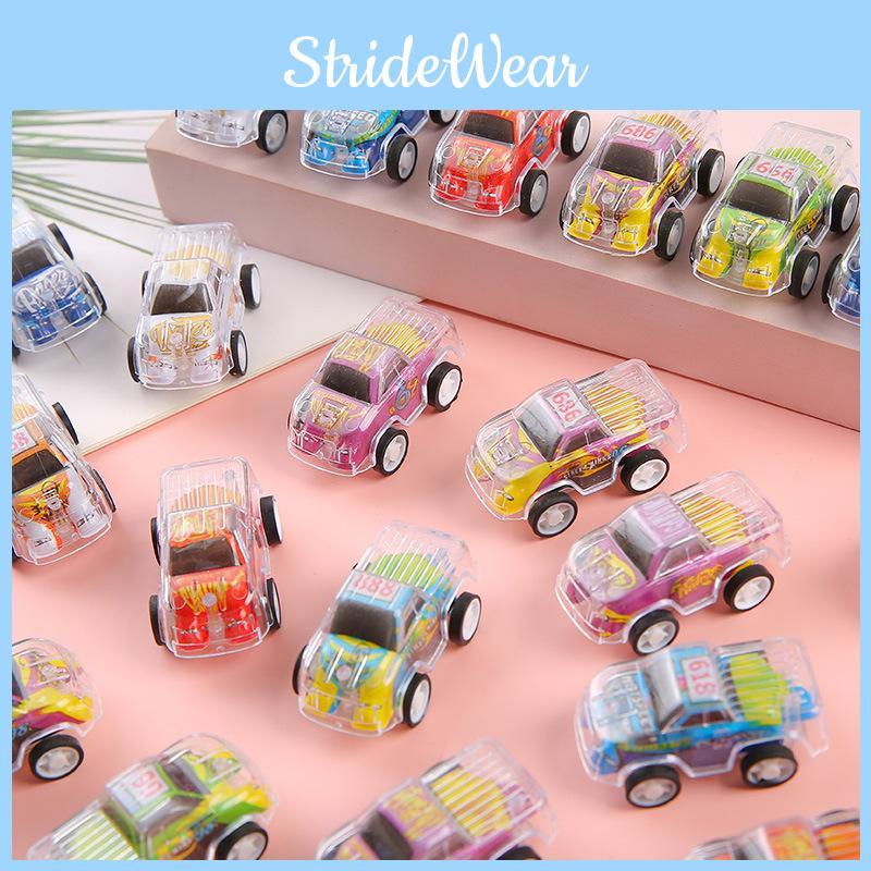 Inertial Mini Simulation Transparent Double Layer Graffiti Car Children Toy