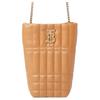 Burberry Lola Bag Hidden Logo Magnetic Buckle Quilted Lambskin Bucket Crossbody Shoulder Bag Women Bags Light-Brown 80610531