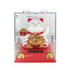 Y Solar Fortune Cat Waving Hand Ornament: Light-Powered Decor for Car, Living Room, or Office Desk