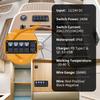 4 Gang IP68 Waterproof Boat Rocker Switch Panel DC 12-24V LED Digital Voltmeter + Dual USB (QC 3.0 & Type-C) Fast Charging Pre-Wired Toggle Switch