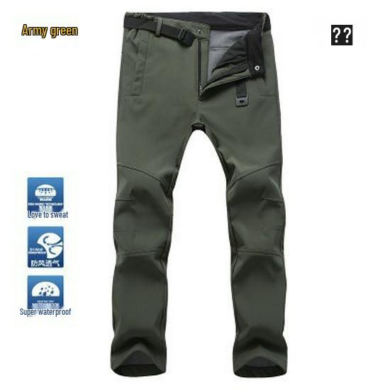 

Men s and Women s Fleece-Lined Windproof Waterproof Skiing & Hiking Pants - Warm, Wear-Resistant, Plus Size XXL