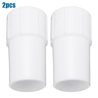 White Swimming Pool Hose Cuffs Connect 2pcs 38mm Plastic Replacement Suction Hose Cleaning Cuff Vacuum Hose Cuffs