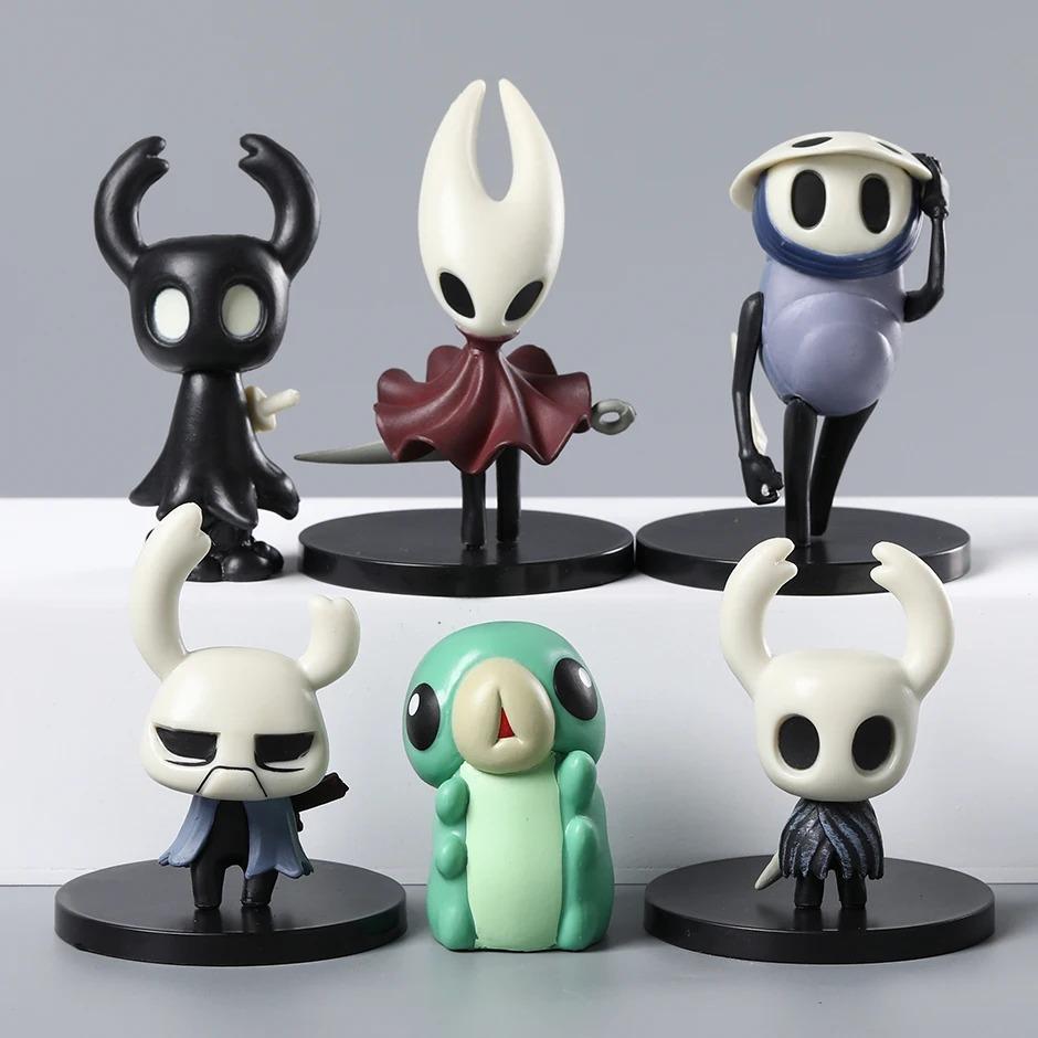 3 Stück/6 Stück Hollow Knight Seidenlied Ritter Wespe Made Zote Quirrel Schatten Cornifer Myla PVC Figur Modell Ornament Spielzeug Sammlung G