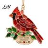Memorial Ornaments for Christmas Handmade Sea Glass Ornament Mosaic Angel/Heart/Red Bird/Tree Hanging Coastal Tree Decoration with Sentimental Text,