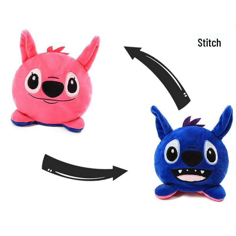 Luminous LED Reversible Cat Plush Toy - Cute Flip Animal Cartoon Doll