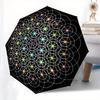 1pc Sacred Geometry Mandala Umbrella with Plastic Handle,Suitable for All Seasons Home Travel Outdoor UmbrellaM1334