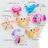 10pcs Cute Colored Crab, Starfish, Octopus, Series Resin Doll Crafts Flat Bottom Corner Jewelry Making Hair Accessories