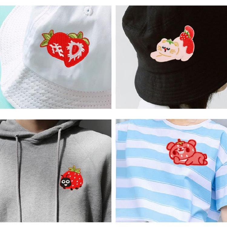 Cartoon Iron On Fabric Patches Adhesive Embroidery Appliques For Jackets Bag Clothing Decoration Sewing Accessories
