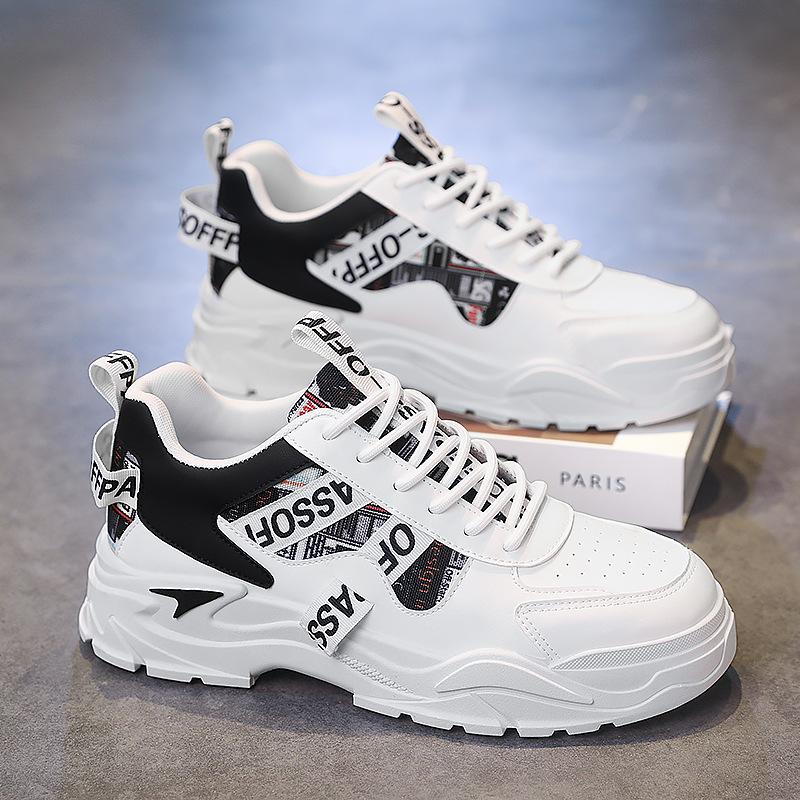 Men's Shoes 2025 New Spring Tide Brand Versatile Student Leisure Sports Running Heightened Thick-soled Fried Street Dad Tide Shoes