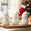 3D Geprinte Sneeuwman Knutselbeeldje Klein Tafelbladbeeldje met Kerstboom Decoraties voor Huis Sjaal/Stropdas Decoratief Feestelijk Ornament