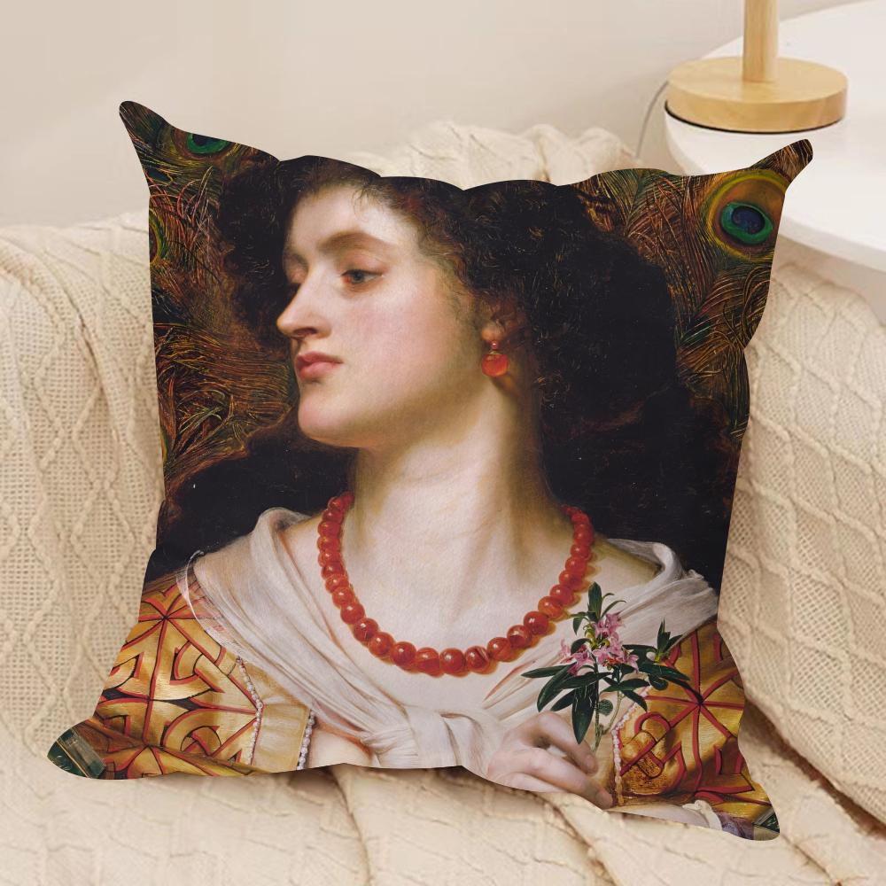 European Fun Figures Cushion Cover Silky Short Plush DoubleSided Printed Pillow Case for Sofa All Seasons Home Decor Gift