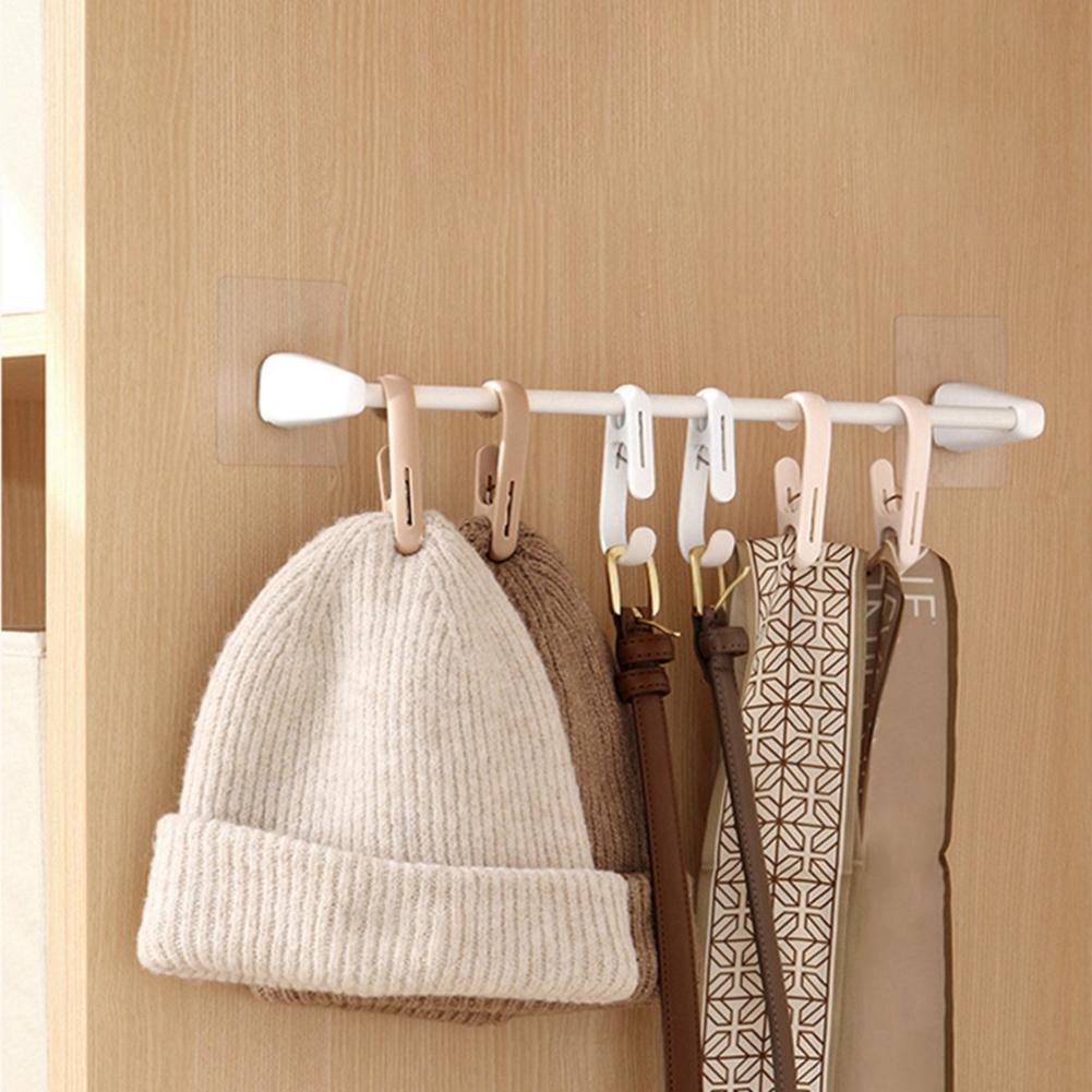 10pcs Multi-function Hook Clamp Double Head Clip Hook Kitchen Bathroom Hanging Storage Fixed Clip